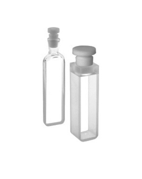 Standard-cuvette with round bottom and stopper