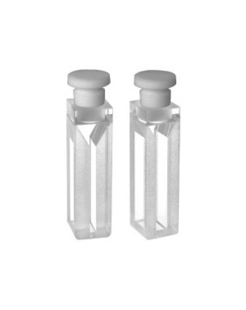 Micro-fluoresence-cuvette with stopper