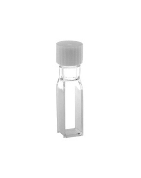 Rectangle-cuvette with screw cap