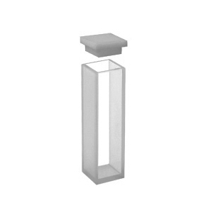 Standard-cuvette with plane bottom and lid